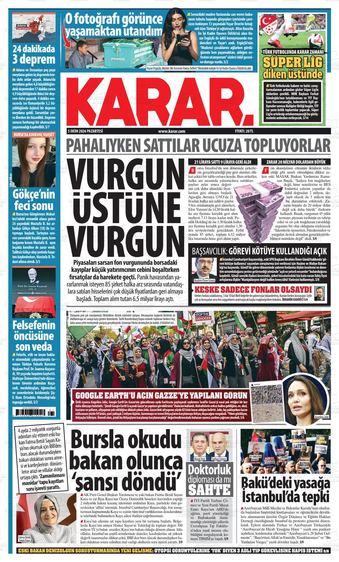 KARAR gazetesi kapağı