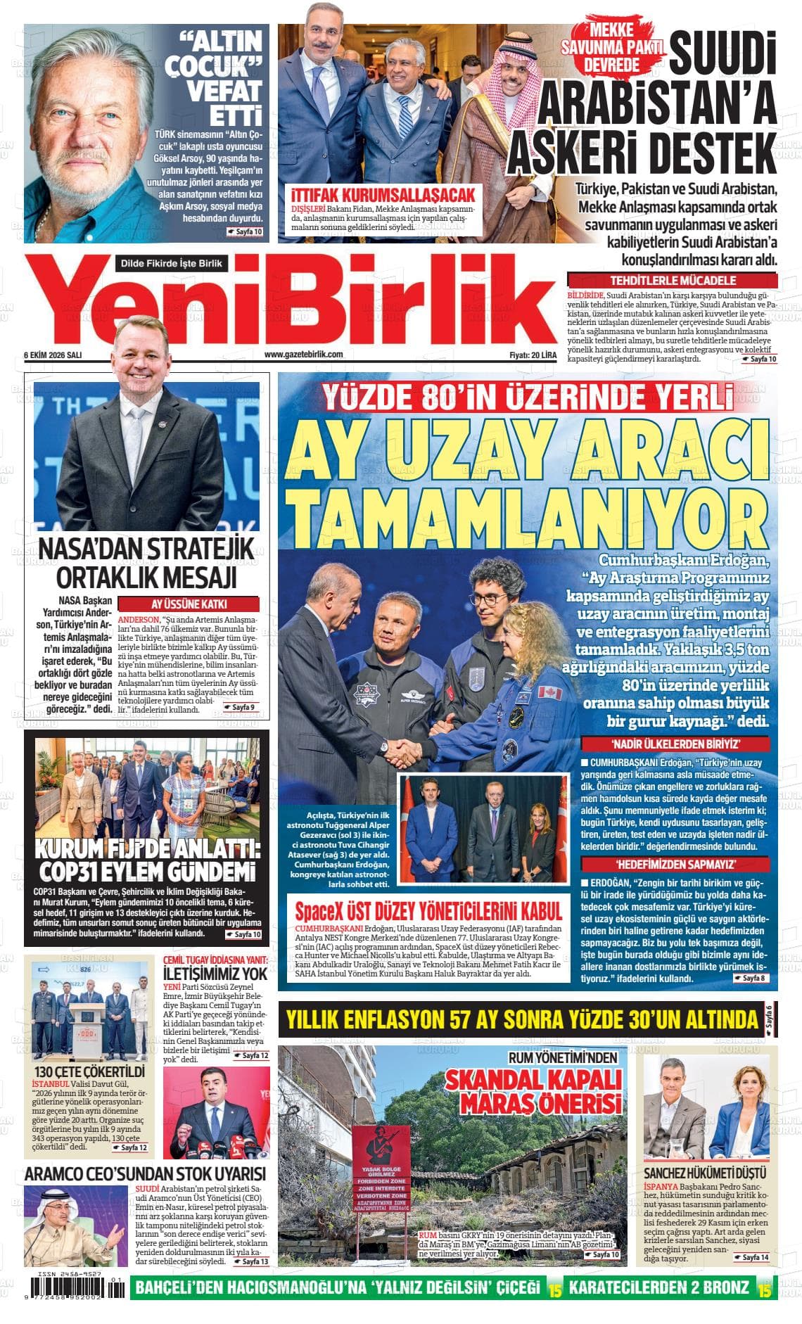 YENİ BİRLİK gazetesi kapağı